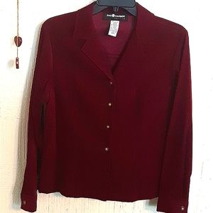 Womens Sag Harbor 6 petite wine moleskin jacket.  NWT